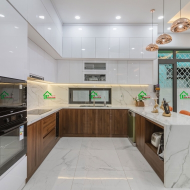 TỦ BẾP ACRYLIC AN CƯỜNG ĐẸP HIỆN ĐẠI TBA45