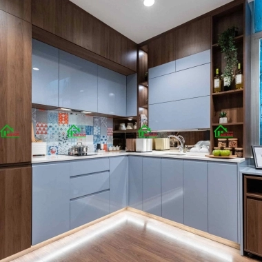 TỦ BẾP ACRYLIC AN CƯỜNG ĐẸP HIỆN ĐẠI TBA46​​​​​​​