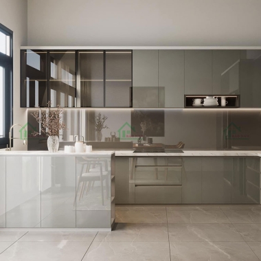 TỦ BẾP ACRYLIC AN CƯỜNG TBA68
