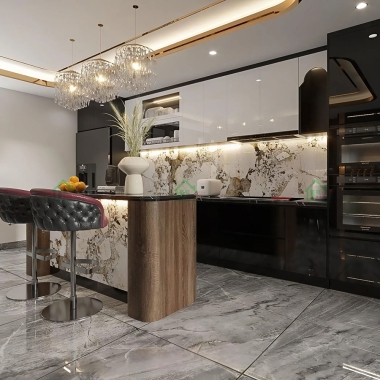 TỦ BẾP ACRYLIC AN CƯỜNG TBA70