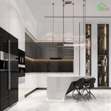 TỦ BẾP ACRYLIC ĐẸP HIỆN ĐẠI TBA14​​​​​​​