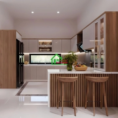 TỦ BẾP ACRYLIC ĐẸP HIỆN ĐẠI TBA32