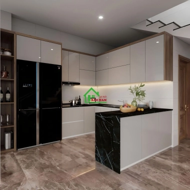 TỦ BẾP ACRYLIC ĐẸP HIỆN ĐẠI TBA33