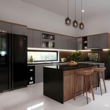 TỦ BẾP ACRYLIC ĐẸP HIỆN ĐẠI TBA37