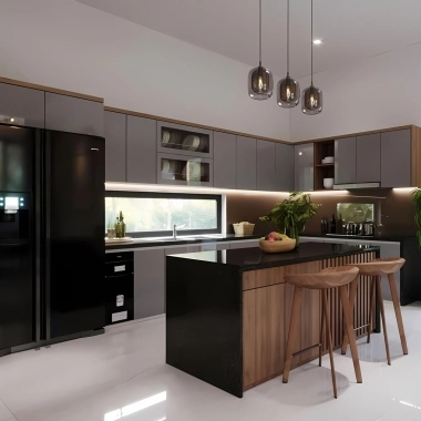TỦ BẾP ACRYLIC ĐẸP HIỆN ĐẠI TBA37​​​​​​​