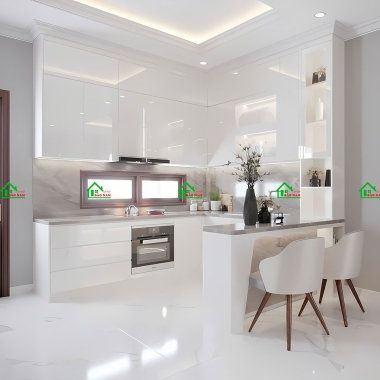 TỦ BẾP ACRYLIC AN CƯỜNG ĐẸP HIỆN ĐẠI TBA40