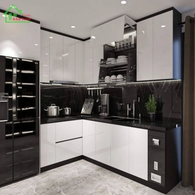 TỦ BẾP ACRYLIC HIỆN ĐẠI TBA12​​​​​​​
