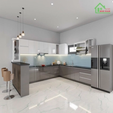 TỦ BẾP ACRYLIC HIỆN ĐẠI TBA17​​​​​​​