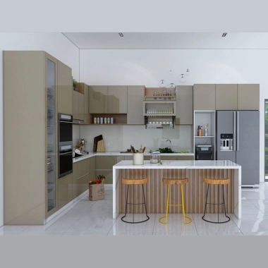 TỦ BẾP ACRYLIC AN CƯỜNG TBA22​​​​​​​