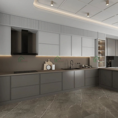 TỦ BẾP CHỮ L MICRO SHAKER HIỆN ĐẠI BSK22​​​​​​​