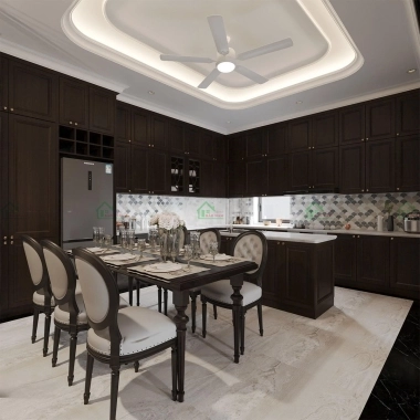 TỦ BẾP ĐẸP GỖ TỰ NHIÊN BTN15​​​​​​​