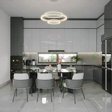 TỦ BẾP GỖ ACRYLIC AN CƯỜNG TBA73​​​​​​​