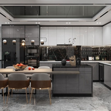 TỦ BẾP GỖ ACRYLIC HIỆN ĐẠI TBA74