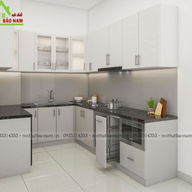 TỦ BẾP GỖ AN CƯỜNG ĐẸP HIỆN ĐẠI TB50​​​​​​​