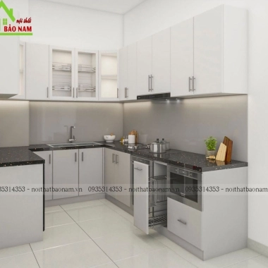 TỦ BẾP GỖ AN CƯỜNG ĐẸP HIỆN ĐẠI TB50​​​​​​​