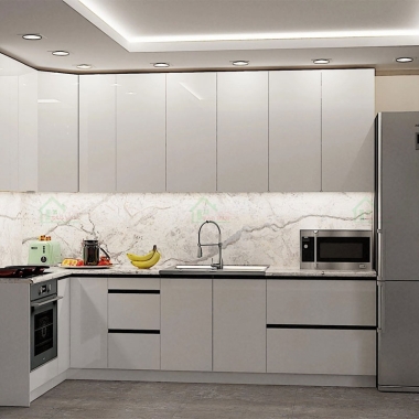 TỦ BẾP GỖ CHỮ L ĐẸP HIỆN ĐẠI TB53​​​​​​​