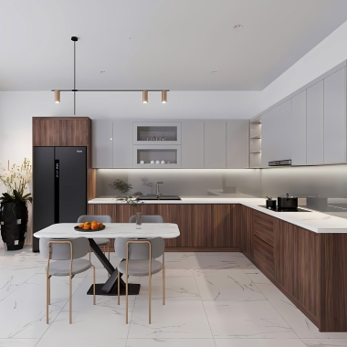 TỦ BẾP GỖ CÔNG NGHIỆP AN CƯỜNG TB25​​​​​​​