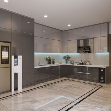 TỦ BẾP GỖ CÔNG NGHIỆP AN CƯỜNG TBA29​​​​​​​