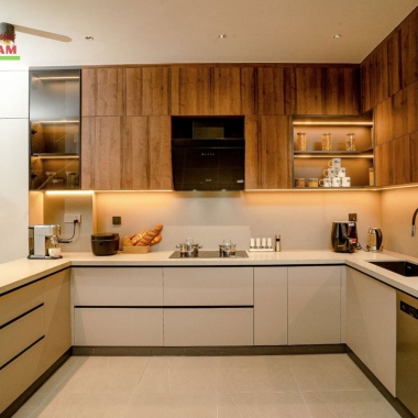 TỦ BẾP GỖ CÔNG NGHIỆP AN CƯỜNG TB34​​​​​​​