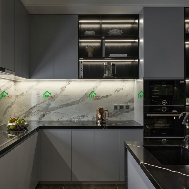 TỦ BẾP GỖ CÔNG NGHIỆP AN CƯỜNG TB37​​​​​​​