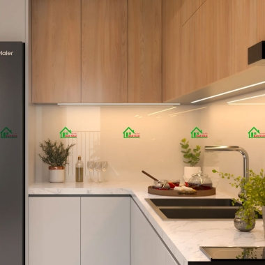 TỦ BẾP GỖ CÔNG NGHIỆP AN CƯỜNG TB41​​​​​​​