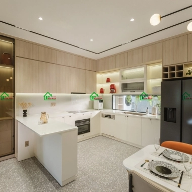 TỦ BẾP GỖ CÔNG NGHIỆP AN CƯỜNG TB43