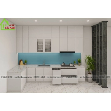 TỦ BẾP GỖ CÔNG NGHIỆP HIỆN ĐẠI TB09​​​​​​​