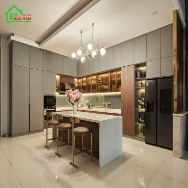 TỦ BẾP GỖ CÔNG NGHIỆP HIỆN ĐẠI TB10​​​​​​​