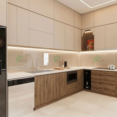 TỦ BẾP GỖ MDF AN CƯỜNG TB65​​​​​​​