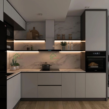 TỦ BẾP GỖ MDF HIỆN ĐẠI TB59​​​​​​​