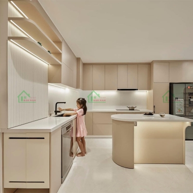 TỦ BẾP GỖ MDF LÕI XANH AN CƯỜNG TB63​​​​​​​