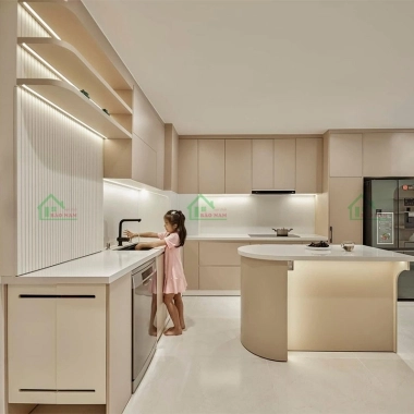 TỦ BẾP GỖ MDF LÕI XANH AN CƯỜNG TB63​​​​​​​
