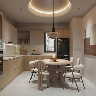 TỦ BẾP GỖ MDF MELAMINE AN CƯỜNG TB66​​​​​​​