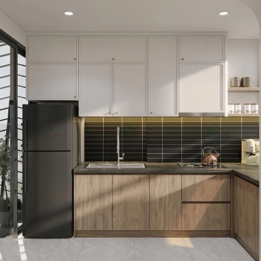 TỦ BẾP GỖ MDF SLIM SHAKER AN CƯỜNG BSK18​​​​​​​