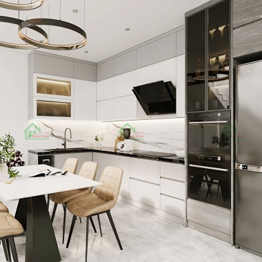 TỦ BẾP GỖ MDF ĐẸP HIỆN ĐẠI TB87​​​​​​​