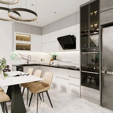 TỦ BẾP GỖ MDF ĐẸP HIỆN ĐẠI TB87​​​​​​​