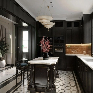 TỦ BẾP GỖ TỰ NHIÊN ĐẸP BTN19​​​​​​​