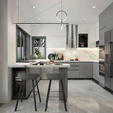 TỦ BẾP MDF PHỦ MELAMINE AN CƯỜNG TB71​​​​​​​