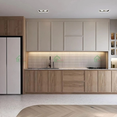 TỦ BẾP GỖ CÔNG NGHIỆP MDF SLIM SHAKER HIỆN ĐẠI BSK17​​​​​​​