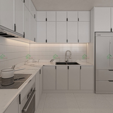 ​​​​​​​TỦ BẾP GỖ CÔNG NGHIỆP MDF MICRO SHAKER ĐẸP HIỆN ĐẠI BSK13​​​​​​​