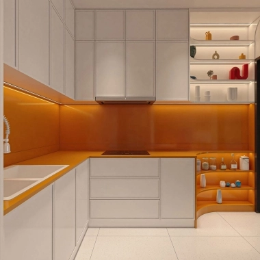 TỦ BẾP GỖ CÔNG NGHIỆP MDF MICRO SHAKER BSK14​​​​​​​