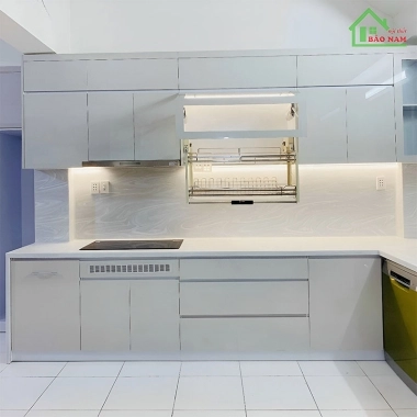 TỦ BẾP NHỰA ACRYLIC CAO CẤP TBN4​​​​​​​