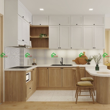 TỦ BẾP SHARKER ĐẸP HIỆN ĐẠI BSK8​​​​​​​