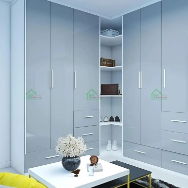 TỦ QUẦN ÁO ACRYLIC BÓNG GƯƠNG CHỮ L ĐẸP HIỆN ĐẠI TAR41​​​​​​​