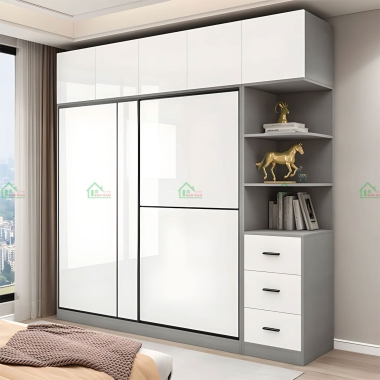 TỦ QUẦN ÁO ACRYLIC CỬA LÙA 2 CÁNH HIỆN ĐẠI TAL27​​​​​​​