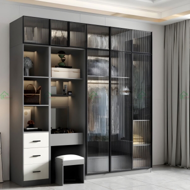 TỦ QUẦN ÁO CÁNH KÍNH ĐẸP TK46