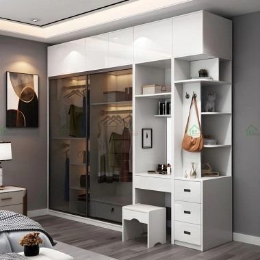 TỦ QUẦN ÁO CÁNH KÍNH LÙA CAO CẤP TK50​​​​​​​