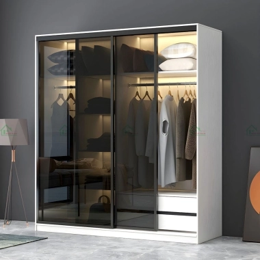 TỦ QUẦN ÁO CÁNH KÍNH LÙA ĐẸP TK40​​​​​​​