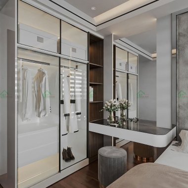 TỦ QUẦN ÁO CÁNH KÍNH MÀU TRẮNG HIỆN ĐẠI TK60