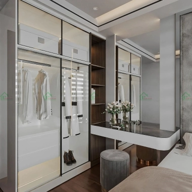  TỦ QUẦN ÁO CÁNH KÍNH MÀU TRẮNG HIỆN ĐẠI TK60​​​​​​​